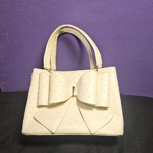 Chic Cream Bow Satchel